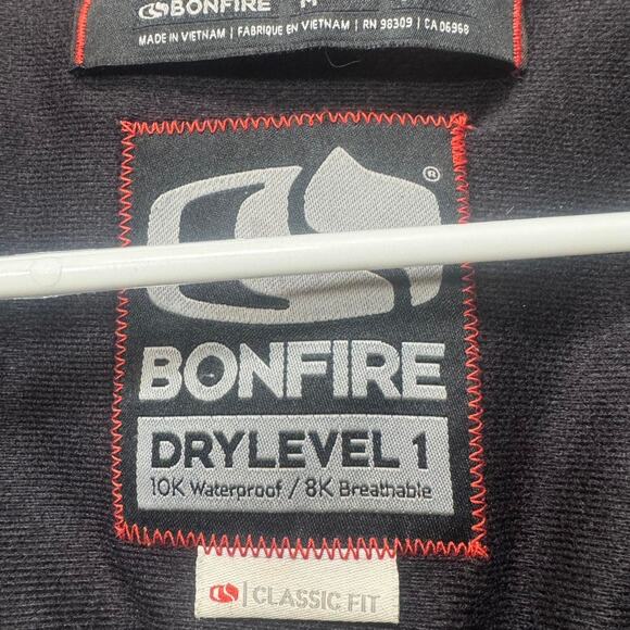 Vintage Y2K Bonfire Snowboard Jacket Men’s Medium Green Black 10K Waterproof - Picture 7 of 8